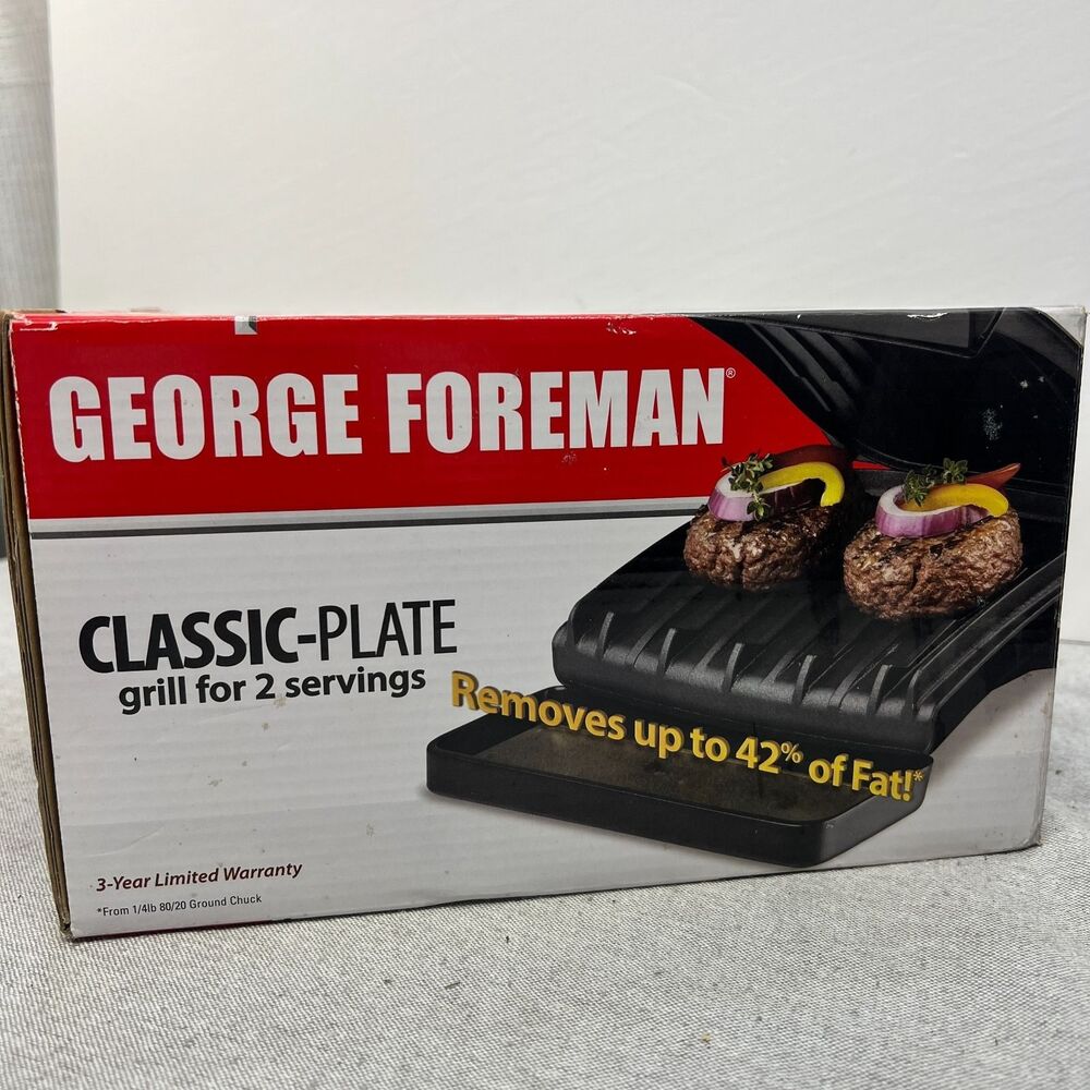 George Foreman Healthy Cooking Champ Grill GR0038W White New - Picture 2 of 5